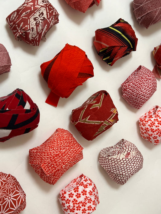 【送料込み】10m×10種ヤーンセット(計100m)| 赤