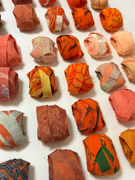 【送料込み】10m×10種ヤーンセット(計100m)| オレンジ