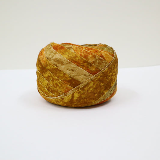 光沢のある黄~黄土色~茶色のグラデーション・化繊(Y02409001)