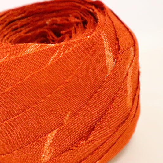 赤橙色に抽象柄・ウール(Y02306008)