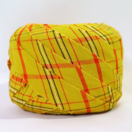 黄に赤と白の格子・ウール(Y02311031)