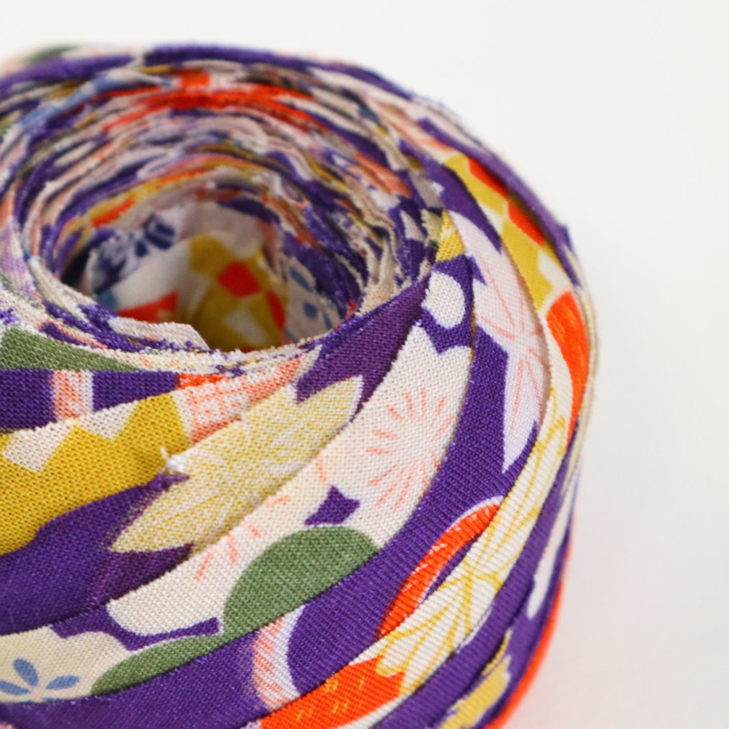 紫にカラフルな花柄・こども着物(Y02507001①)