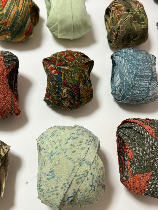 【送料込み】10m×10種ヤーンセット(計100m)| 緑