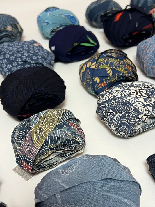 【送料込み】10m×10種ヤーンセット(計100m)| 青