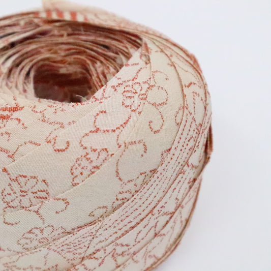 桜色に花唐草・千鳥・流水など・御召(Y02404014)