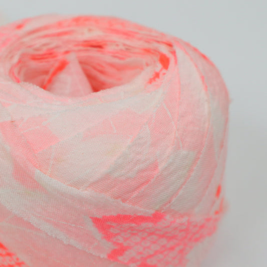 蛍光ピンク鹿子模様の花(Y00000905)