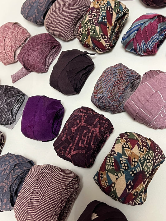 【送料込み】10m×10種ヤーンセット(計100m)| 紫