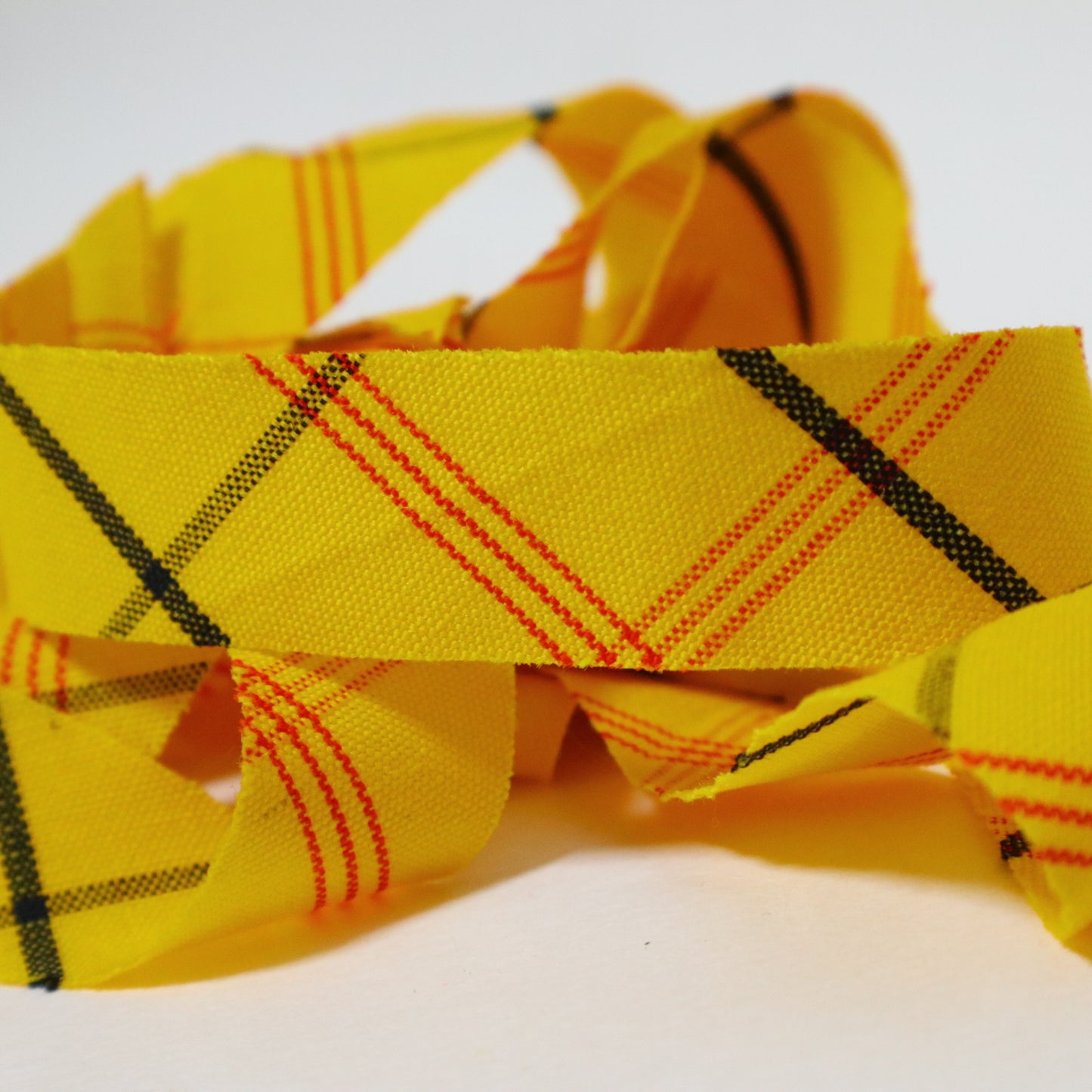 黄色格子柄・ウール(Y02601011)