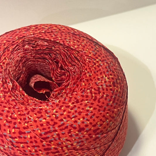 赤に細かい幾何学柄・交織(Y02508004)