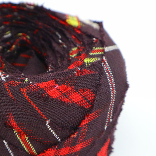 焦げ茶色に絣柄・ウール(Y02402005)