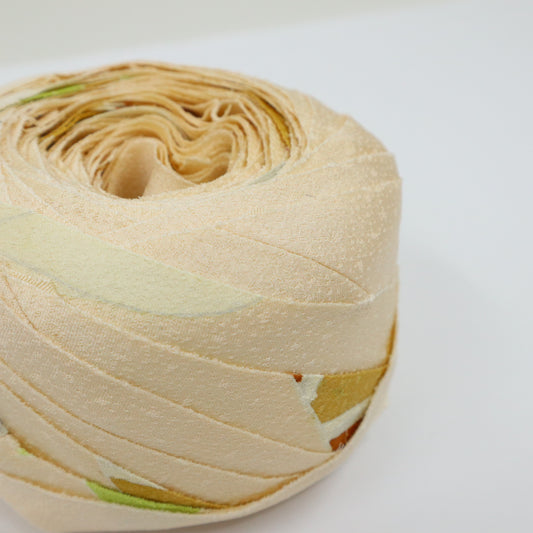 生成り正絹友禅染の柄あり(Y02410021)