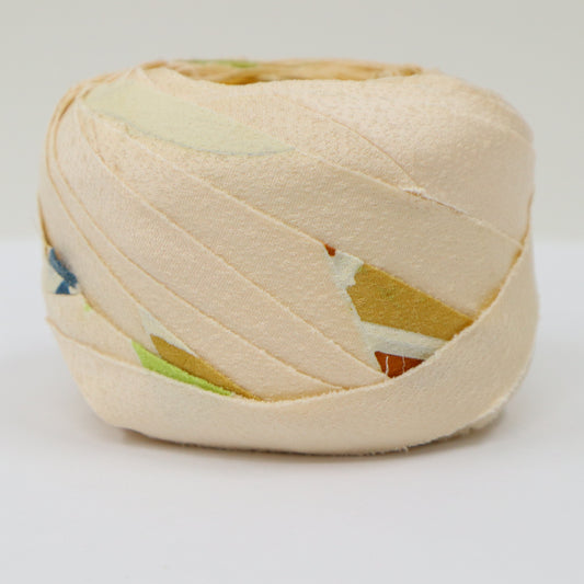 生成り正絹友禅染の柄あり(Y02410021)