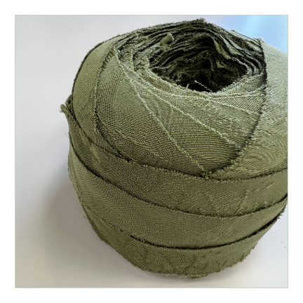 草色無地・縮緬(Y02004119)