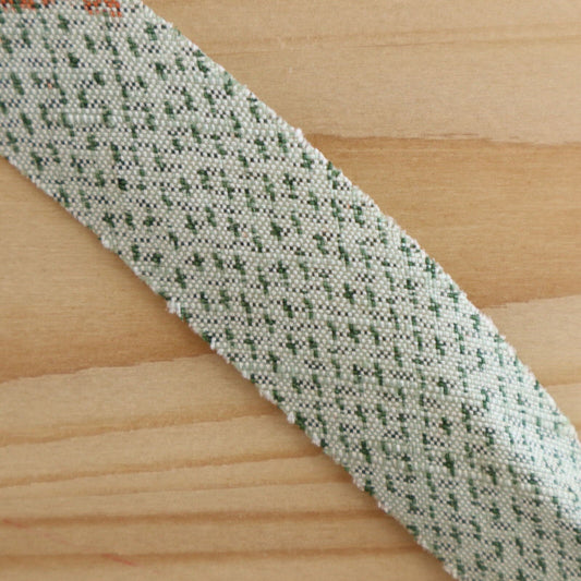 橙と灰色の変わり格子模様・紬(Y00000713)