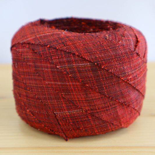 赤と黒の紬(Y02004093)