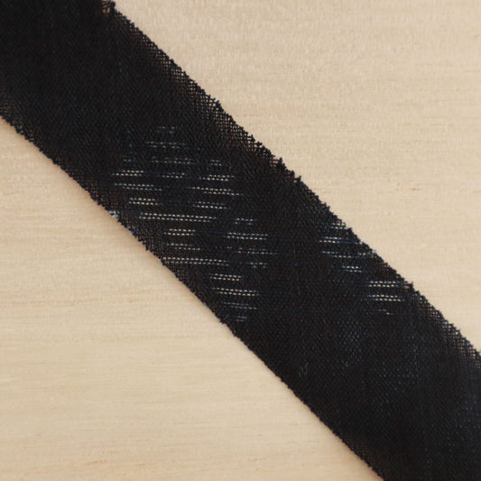 限りなく黒に近い紺・絣模様・紬(YY02006071)