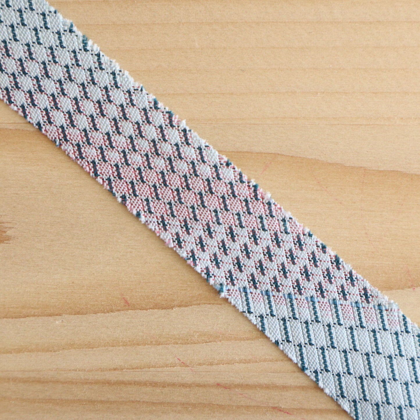 青と朱のグラデーション・絣紋・紬(YY02008094)