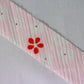 桜色に水色の絞り柄と白の花柄・化繊（Y02312020）