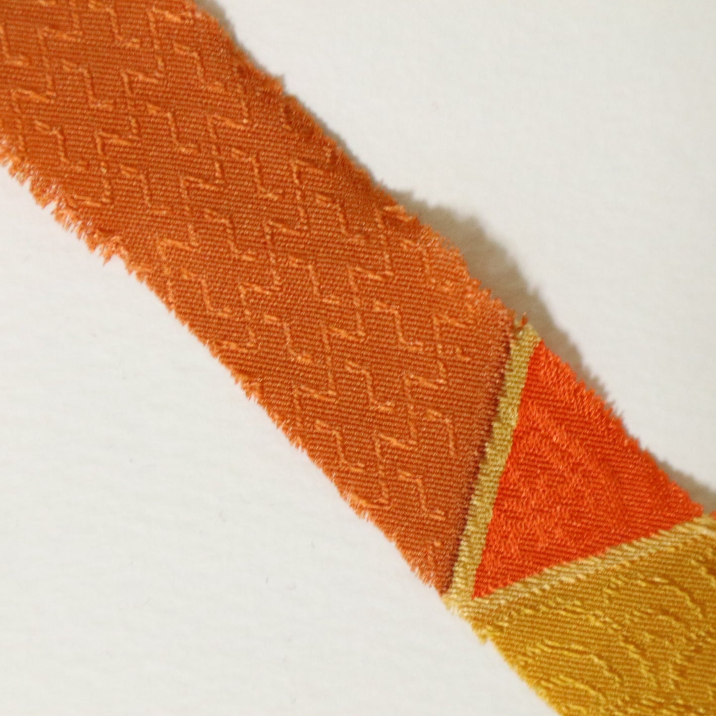 オレンジ　青海波　縮緬(Y02511003）