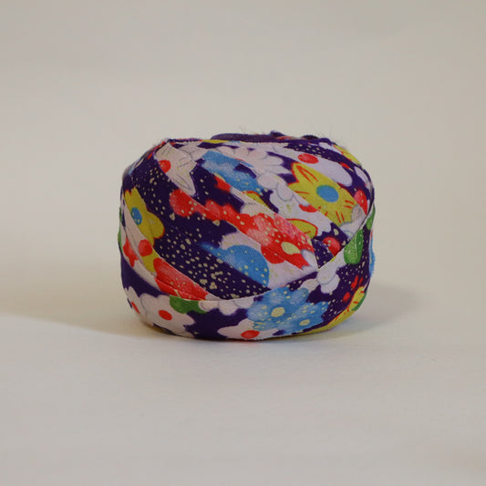 紫にカラフルな花柄・こども着物(Y02507004）