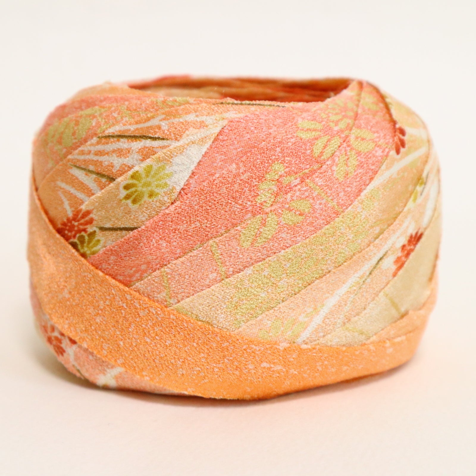 オレンジのグラデーションに花柄(Y02605007） – kimonoyarn